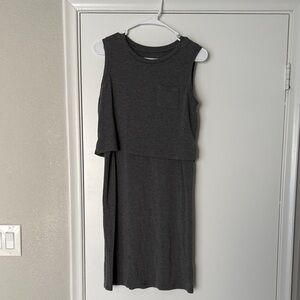 Gray Nursing Dress